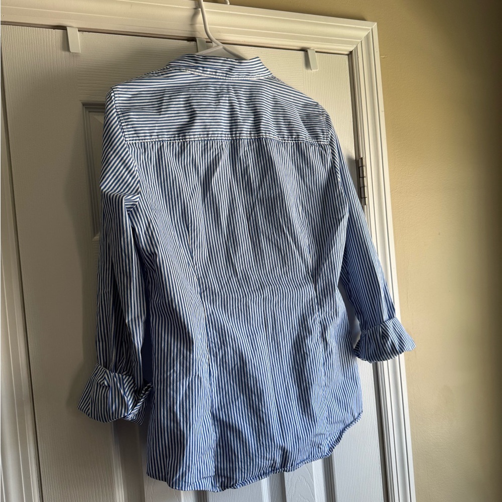 Blue and White Striped Shirt